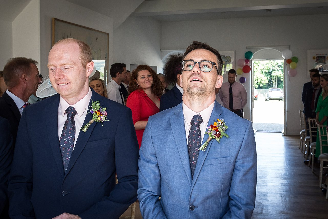 Groom waiting for bride